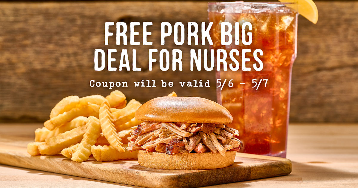 Sonny's BBQ Pork Big Deal for Nurses
