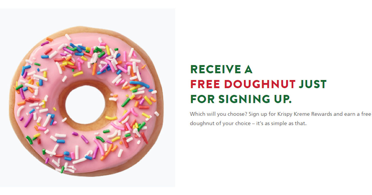 Free Doughnut at Krispy Kreme