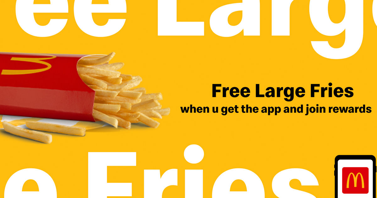 McDonald's Large Fries in App