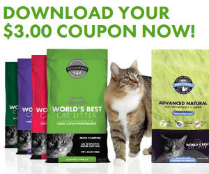 World's Best Cat Litter - Coupon for $3 off - Printable Coupons